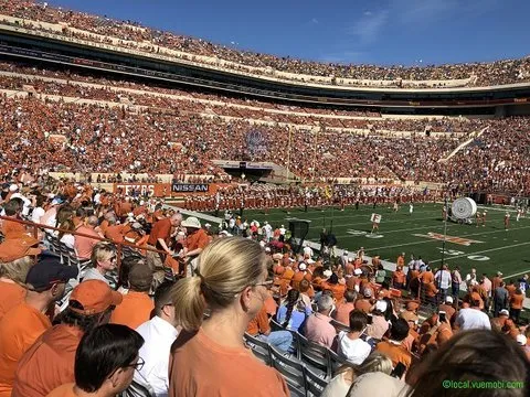 UT Austin Longhorn Game with Cheering Fans